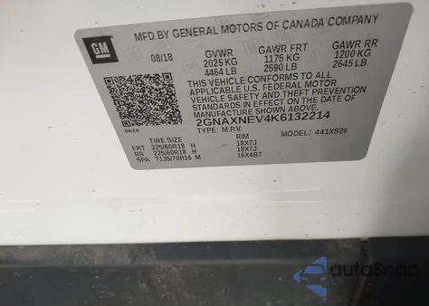 2019 Chevrolet Equinox Premier from USA, damaged, VIN 2GNAXNEV4K6132214
